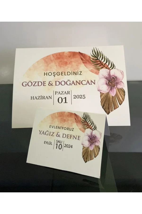 10 Adet Büyük Boy Hoşgeldiniz Kartı